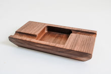 Load image into Gallery viewer, Handmade ashtray in walnut featuring two cigar slots.

