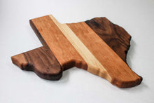 Load image into Gallery viewer, State of Texas shaped cutting board.
